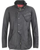Barbour To Ki To Black Short Waxed Motorbike Jacket - Lyst