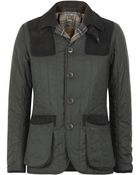 Barbour To Ki To Olive Waxed Quilted Sporting Jacket - Lyst