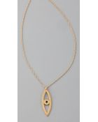 Jennifer Zeuner Vertical Eye Sapphire Necklace - Lyst