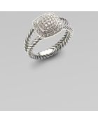 David Yurman Diamond & Sterling Silver Ring - Lyst
