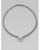 David Yurman Diamond & Sterling Silver Chain Necklace - Lyst