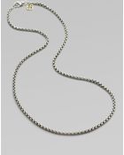David Yurman Sterling Silver Box Chain Necklace - Lyst