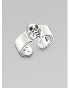 Delfina Delettrez Sterling Silver Single Skull Ring - Lyst