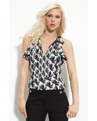 Diane von Furstenberg Berit Silk Top - Lyst