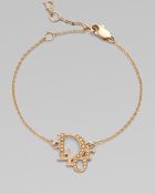 Dior Jeweled Logo Strass Bracelet/gold - Lyst