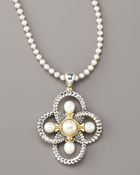 Lagos Luna Pearl Quatrefoil Pendant Necklace - Lyst