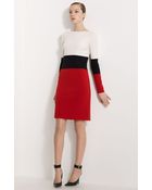 Michael Kors Colorblocked Double Face Stretch Crepe Dress - Lyst