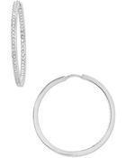 Nadri Large Channel Hoop Earrings - Lyst