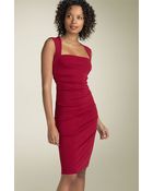Nicole Miller Open Back Jersey Sheath Dress - Lyst