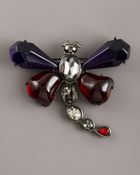 Oscar de la Renta Crystal & Resin Bug Brooch - Lyst