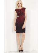 Roberto Cavalli Printed Cap Sleeve Dress - Lyst