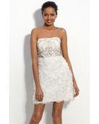 Sue Wong Organza Petal Sheath Dress - Lyst