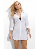 Tommy Bahama Boyfriend Shirt Cover-up - Lyst