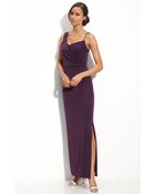 Calvin Klein Chain Strap Jersey Gown - Lyst