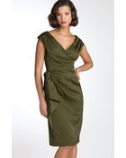 Maggy London Stretch Satin Sheath Dress - Lyst