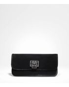 Tory Burch Velvet Keyhole Clutch - Lyst