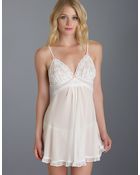 Betsey Johnson Chiffon & Lace Babydoll Chemise - Lyst
