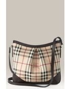 Burberry Logo Crest Check Print Crossbody Bag - Lyst