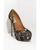 Valentino Rockstud Feather Print Calf Hair Pump - Lyst
