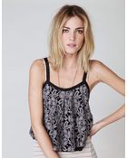 Free People Lace Cropped Tank Top - Lyst