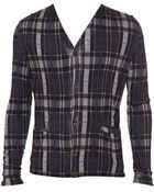 Christopher Kane Tartan Silk-cashmere Knit Cardigan - Lyst