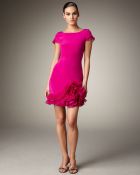 Notte By Marchesa Ruffled-trim Sheath Dress - Lyst