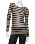 Enza Costa Exclusive Stripe Cashmere Sweater - Lyst