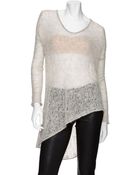 Helmut Lang V Neck Boucle Sweater - Lyst