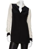 Joseph Colorblock Tuxedo Blouse - Lyst