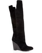 House Of Harlow Sillia Oil Crosta Suede Wedge - Lyst