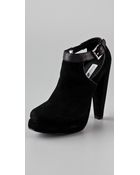 Plomo Julieta Suede Cutout Booties - Lyst