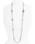 Tory Burch Large Clover Chain Necklace - Lyst