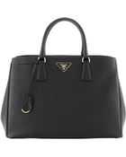 Prada Saffiano Lux Open Tote - Lyst