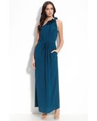 Rebecca Taylor Sweet Rose One Shoulder Gown - Lyst