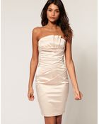 ASOS Collection Asos Bandeau Dress with Ruched Front - Lyst