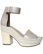 Calvin Klein 100mm Brushed Calfskin Sandals - Lyst