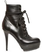 Gianvito Rossi 120mm Calfskin Lace Up Low Boots - Lyst