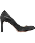 Jil Sander 80mm Glossy Suede Pumps - Lyst