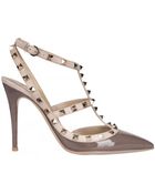 Valentino 110mm Rock Studs Patent Sandals - Lyst