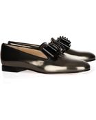 Christian Louboutin Dufferin Metallic Leather Loafers - Lyst