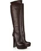 Gucci Leather Knee Boots - Lyst