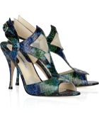 Brian Atwood Vixen Snakeskin Sandal - Lyst