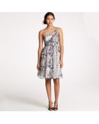 J.Crew Lucienne Dress in Printed Silk Chiffon - Lyst