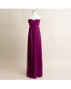 J.Crew Taryn Long Dress in Silk Chiffon - Lyst
