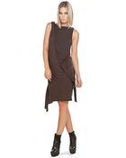 DRKSHDW by Rick Owens Asymmetric Dress in Bitter - Lyst