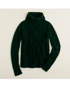 J.Crew Cambridge Cable Turtleneck Sweater - Lyst