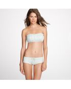 J.Crew Shirred Ruffle Bandeau Top - Lyst