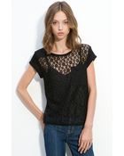Marc By Marc Jacobs Dahlia Jersey and Lace Top - Lyst