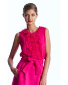 Oscar de la Renta Ruffle Front Blouse - Lyst