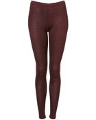 Topshop Space Dye Textured Leggings - Lyst